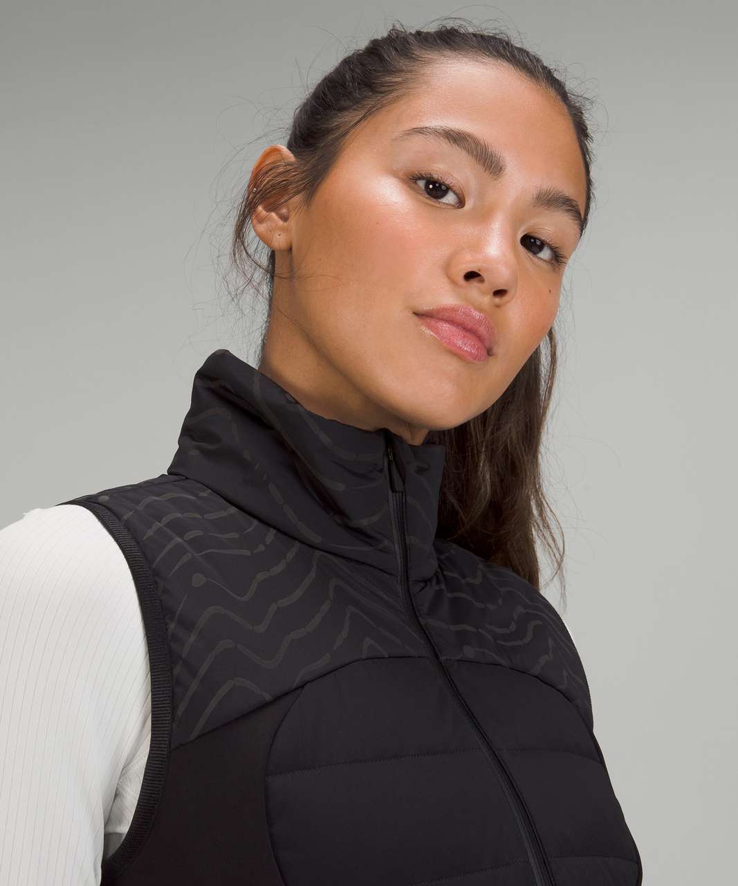 Lululemon Down for It All Vest *Reflective - Rhythm Dots Black Reflective -  lulu fanatics