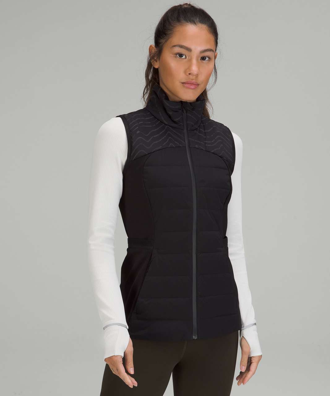 Lululemon Down for It All Vest *Reflective - Rhythm Dots Black Reflective