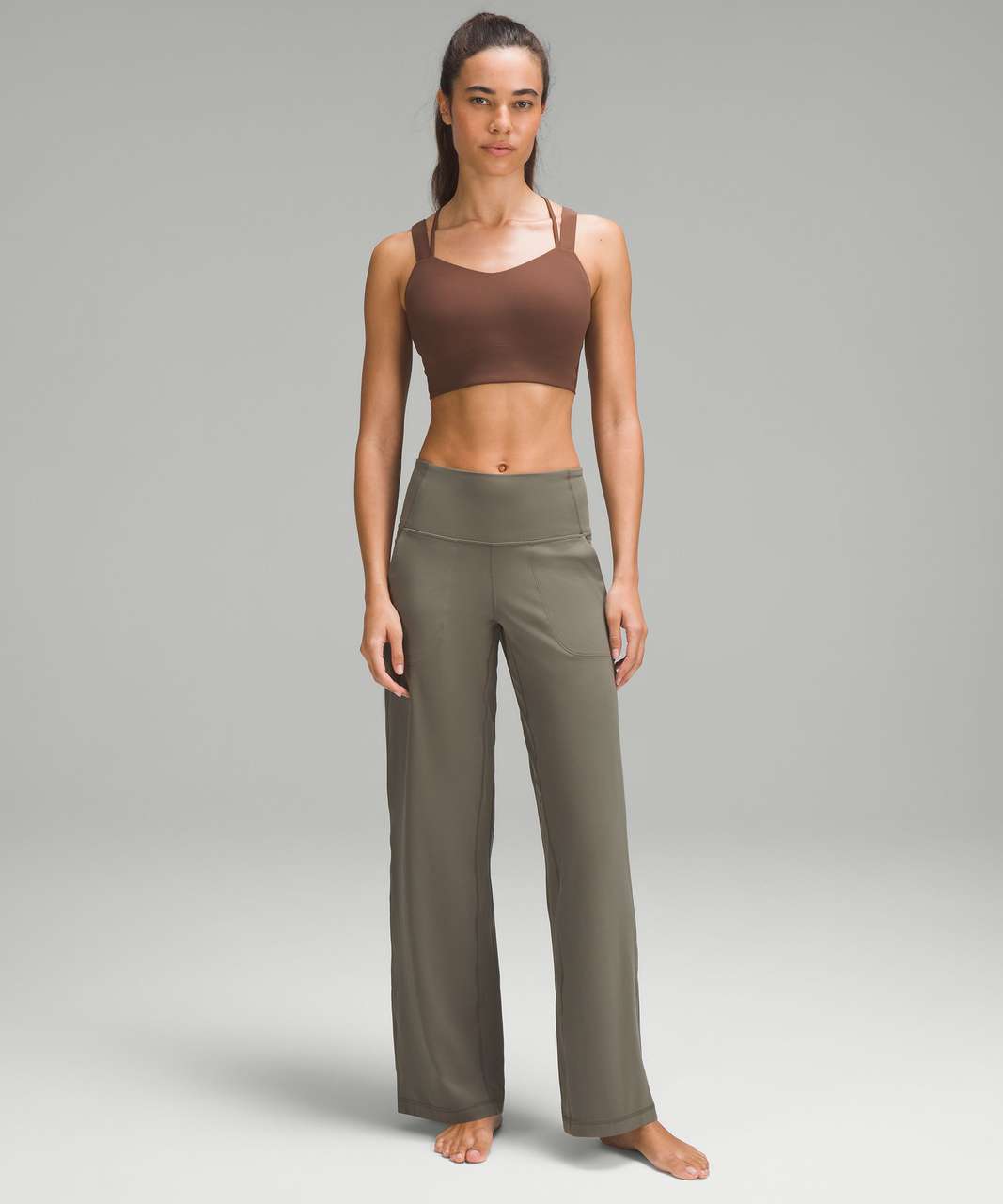 lululemon athletica, Pants & Jumpsuits, Lululemon Align Wide Leg Highrise  Pant 3roasted Brown