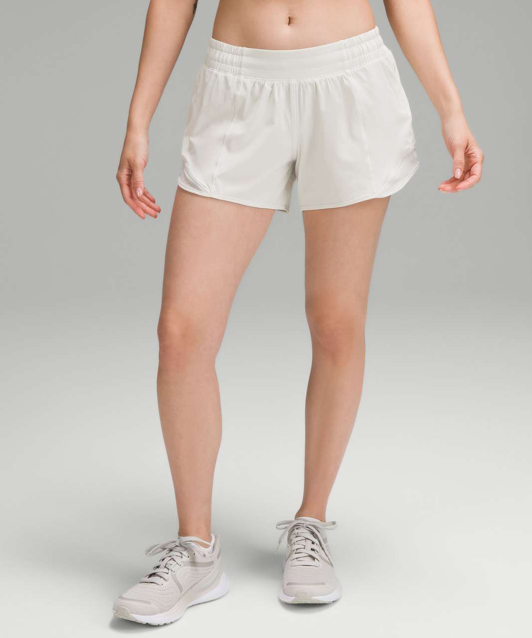 lululemon athletica, Shorts, Lululemon Hotty Hot Lowrise Lined Short 25  Bone Cream Offwhite Sz New Nwt