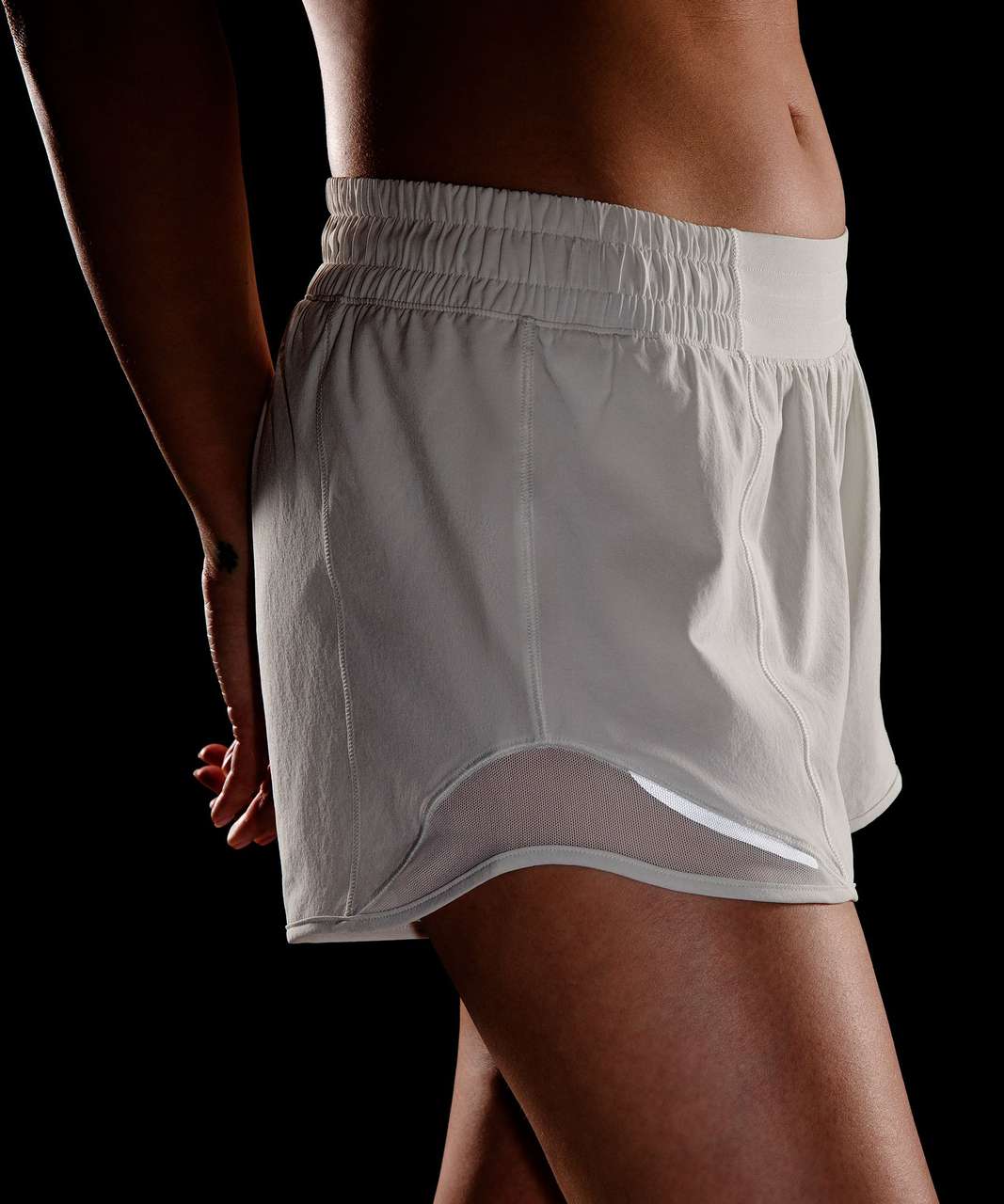 LULULEMON Hotty Hot low-rise mesh-paneled stretch recycled-Swift shorts - 4