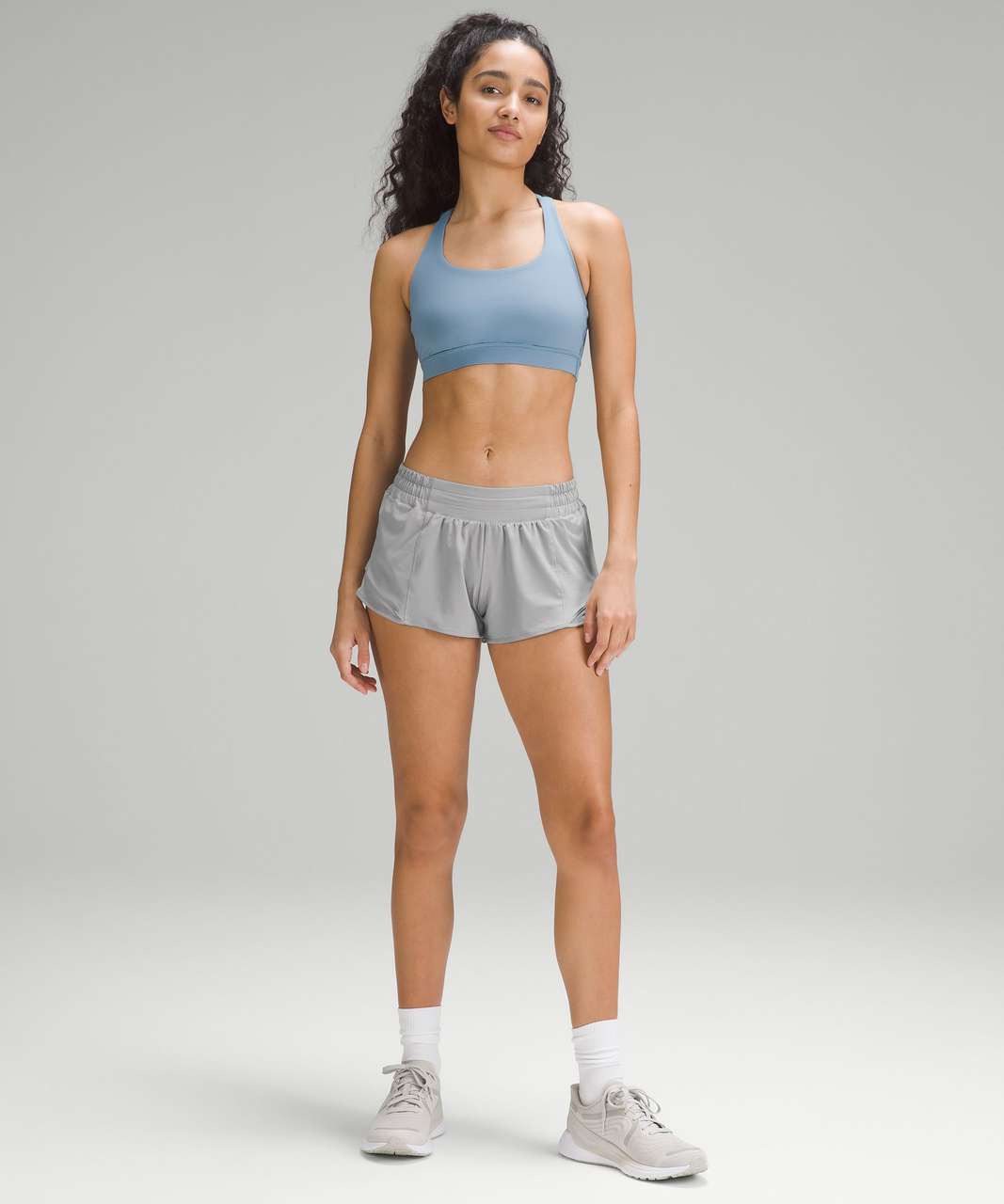 Lululemon Hotty Hot Low-Rise Lined Short 2.5" - Rhino Grey