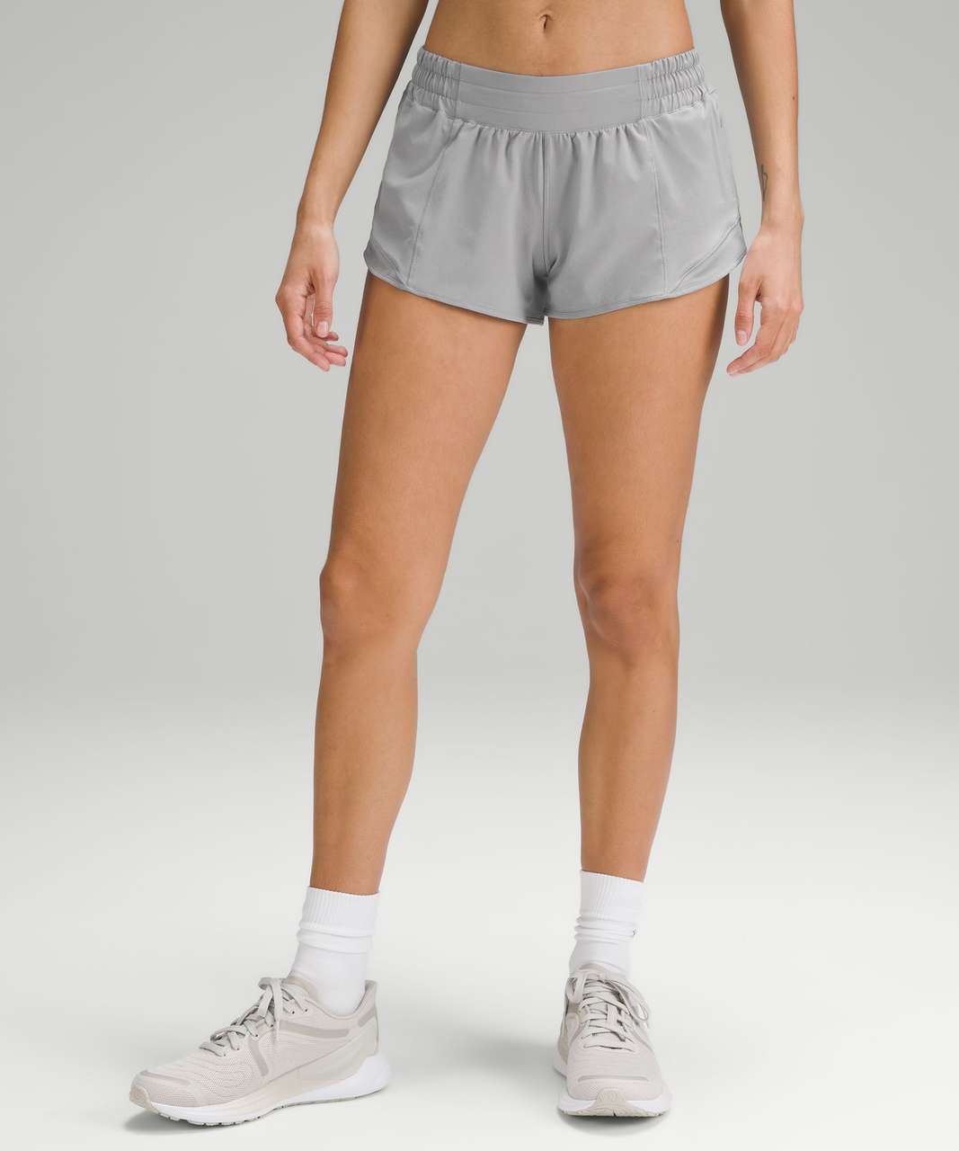 Lululemon Hotty Hot Low-Rise Lined Short 2.5" - Rhino Grey