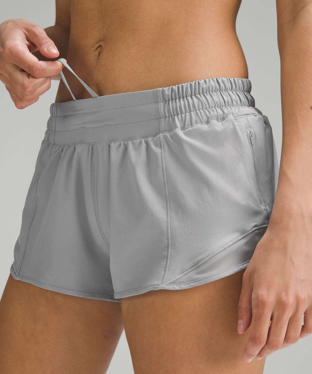 Lululemon Hotty Hot Low-Rise Lined Short 2.5" - Rhino Grey