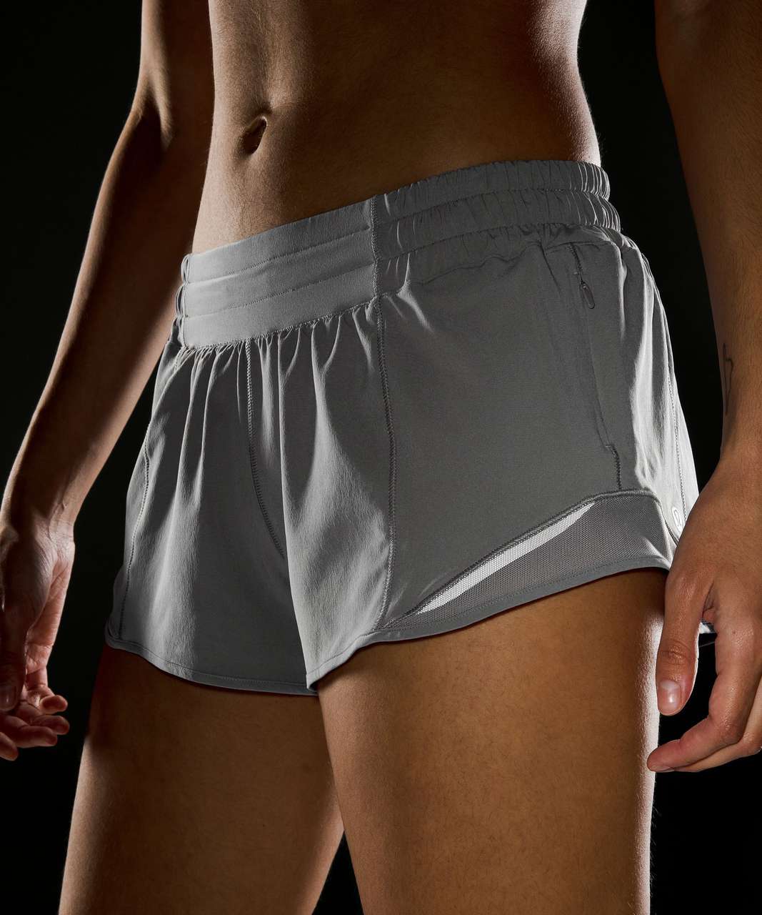 Lululemon Hotty Hot Low-Rise Lined Short 2.5" - Rhino Grey