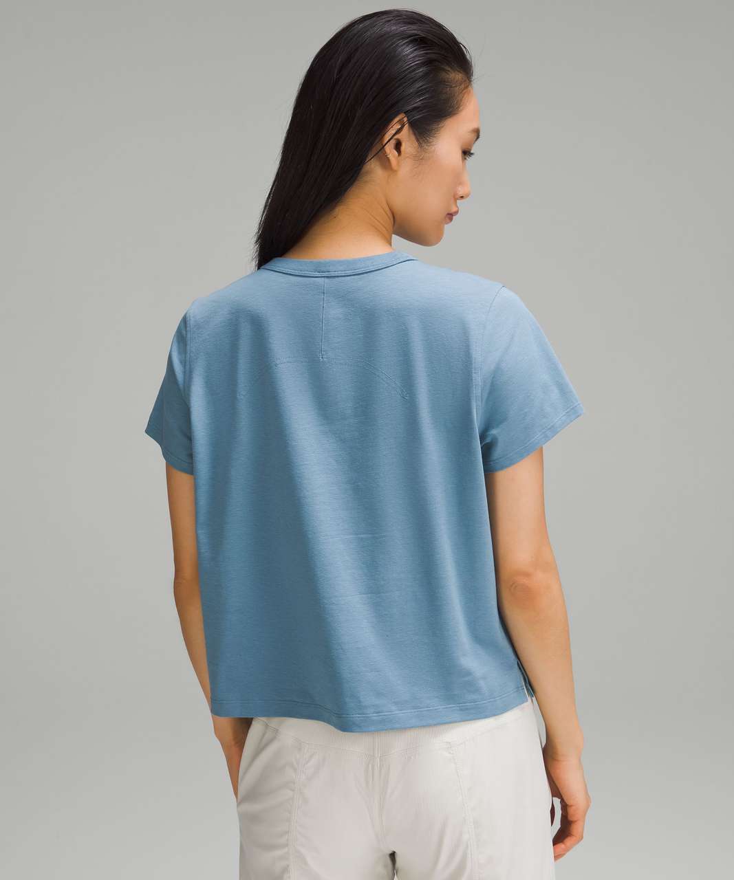 Lululemon Cotton-Blend Logo Training T-Shirt *Graphic - Pipe Dream Blue -  lulu fanatics