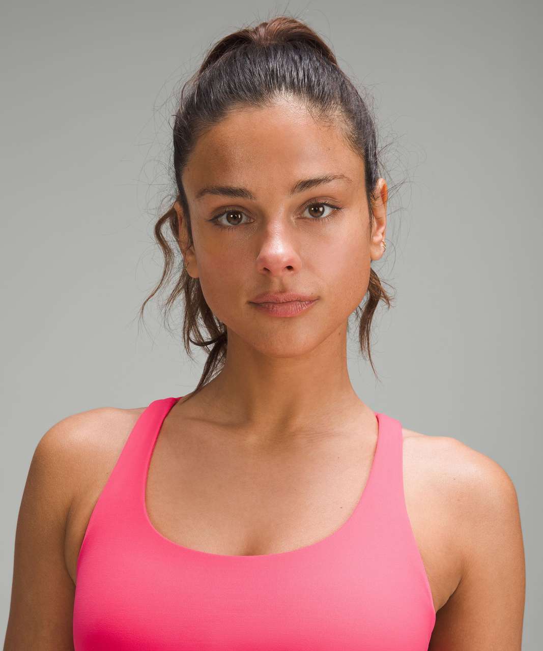 Pink Lipstick Sweat Lacy Sports Bra w/Secret Pocket & Removable Pads