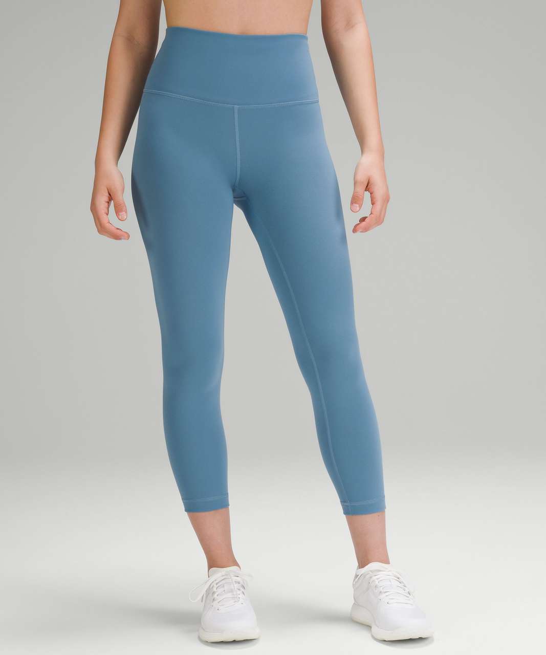 Lululemon Wunder Train High-Rise Crop 23 - Utility Blue - lulu fanatics