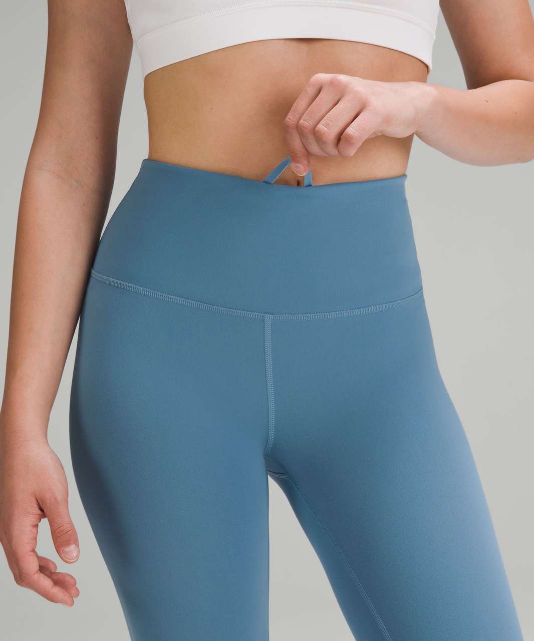 Lululemon Wunder Train High-Rise Crop 23 - Utility Blue - lulu fanatics