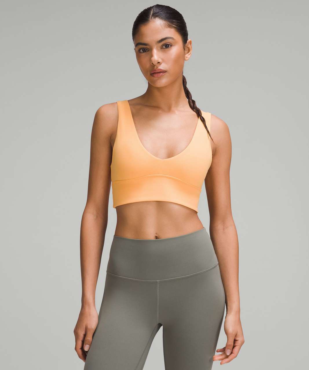 ad @lululemon Align leggings & Asymmetrical Bra in Mango Dream 🥭 is my  favorite of the season 🤩 fits like a dream & the color is j