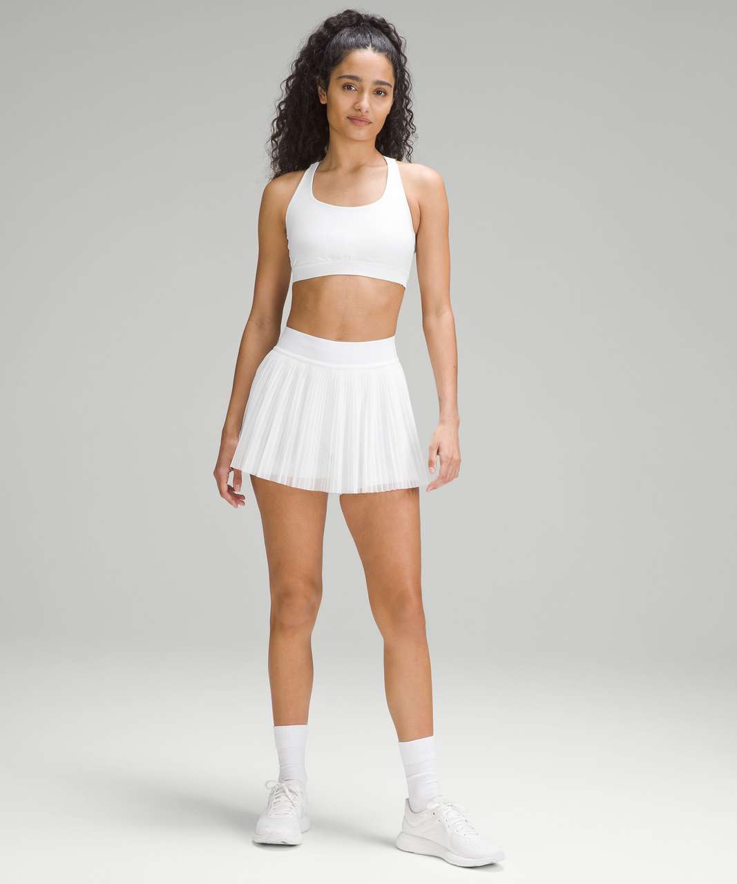 Lululemon Mesh Pleats Mid-Rise Mini Tennis Skirt - White