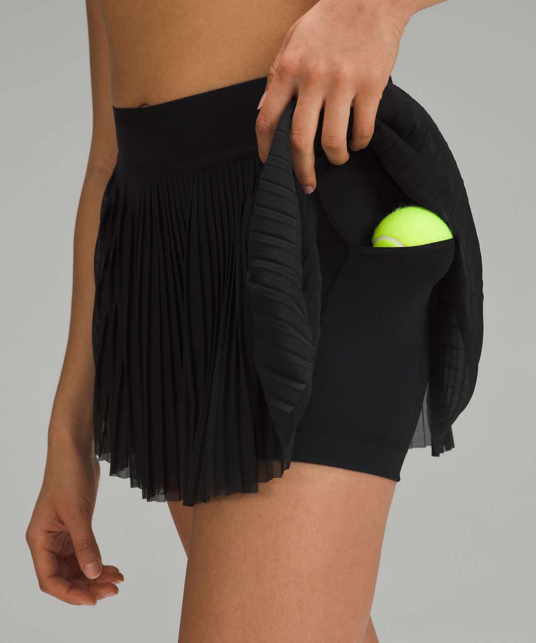 Lululemon Mesh Pleats Mid-Rise Mini Tennis Skirt - Black