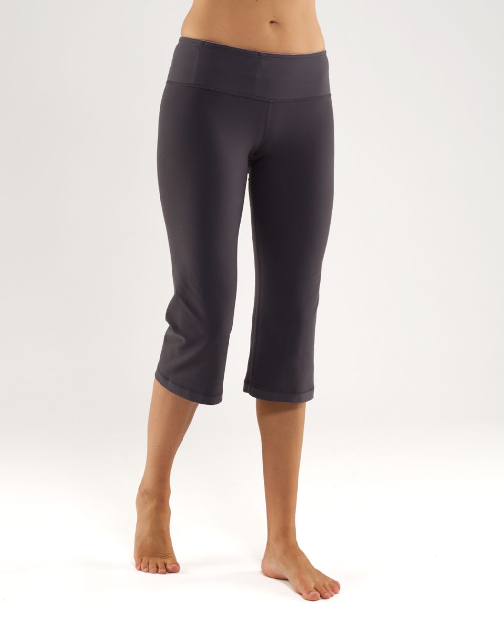 Lululemon Groove Crop - Coal /  Muted Mauve Stripes Galore /  Heathered Muted Mauve