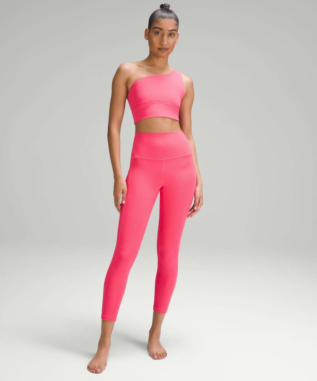 Lululemon Align Asymmetrical Bra *Light Support, A/B Cup - Flush Pink -  lulu fanatics