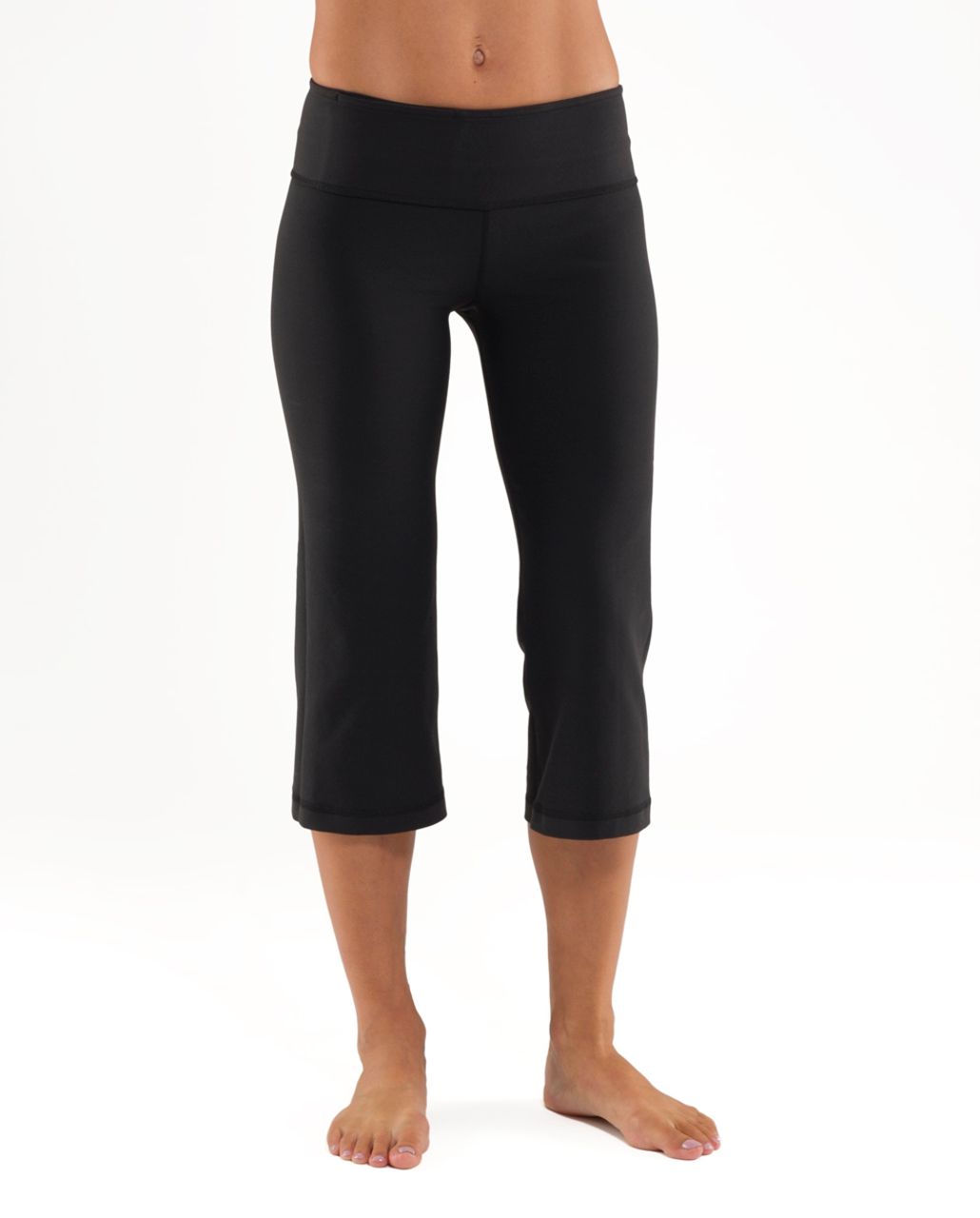 Lululemon Groove Crop - Black /  Silver Manifesto Reflective