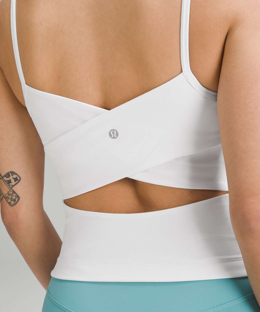 Lululemon Cross-Back Nulu Yoga Tank Top - White - lulu fanatics