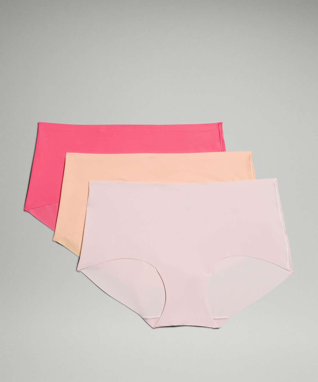Lululemon InvisiWear Mid-Rise Boyshort Underwear *3 Pack - Lip Gloss / Flush Pink / Summer Glow