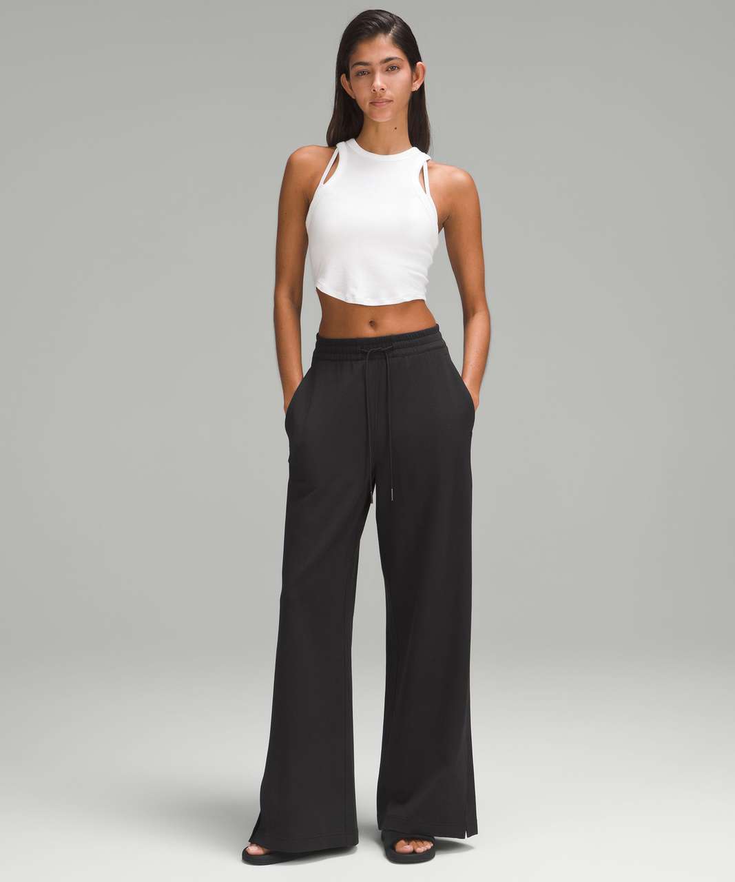 Lululemon French Terry High-Rise Pant *Full Length - Black - lulu fanatics