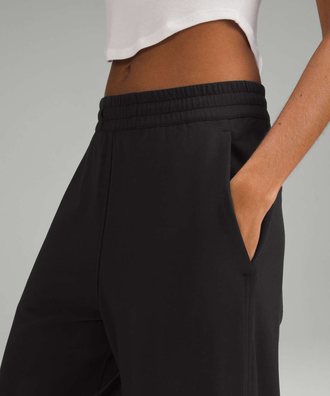 Lululemon French Terry High-Rise Pant *Full Length - Black - lulu fanatics