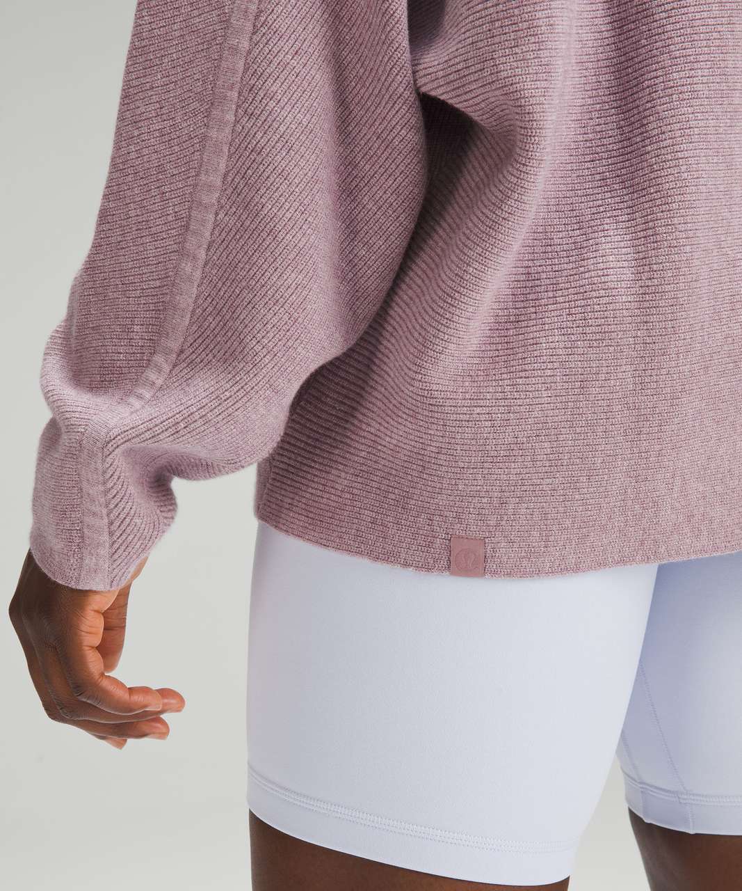 Lululemon Boxy Cotton-Blend Knit Wrap - Heathered Twilight Rose - lulu  fanatics