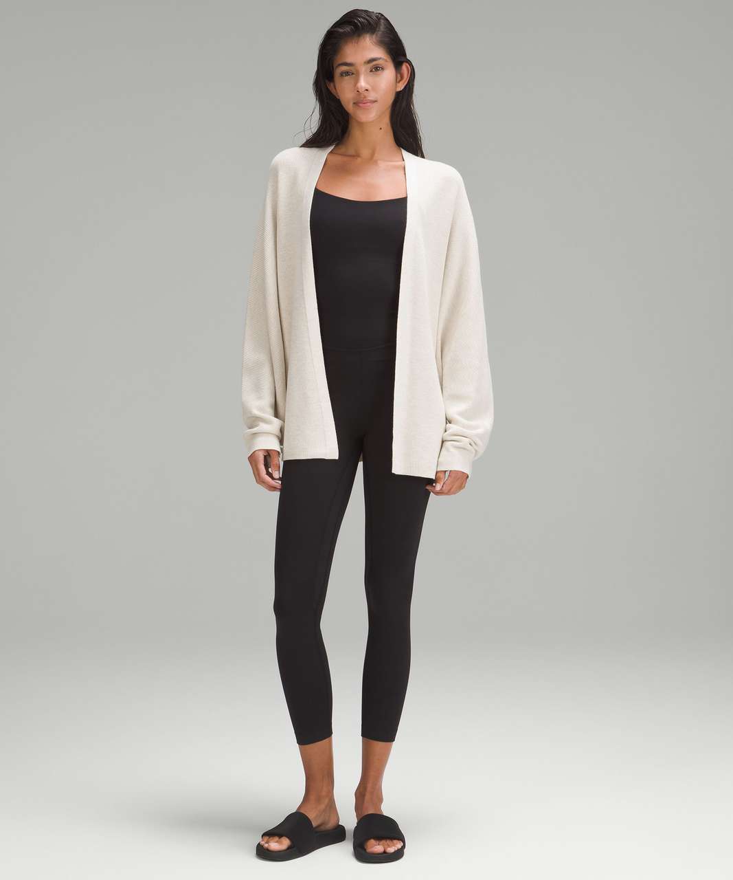 Lululemon Boxy Cotton-Blend Knit Wrap - Heathered Twilight Rose - lulu  fanatics