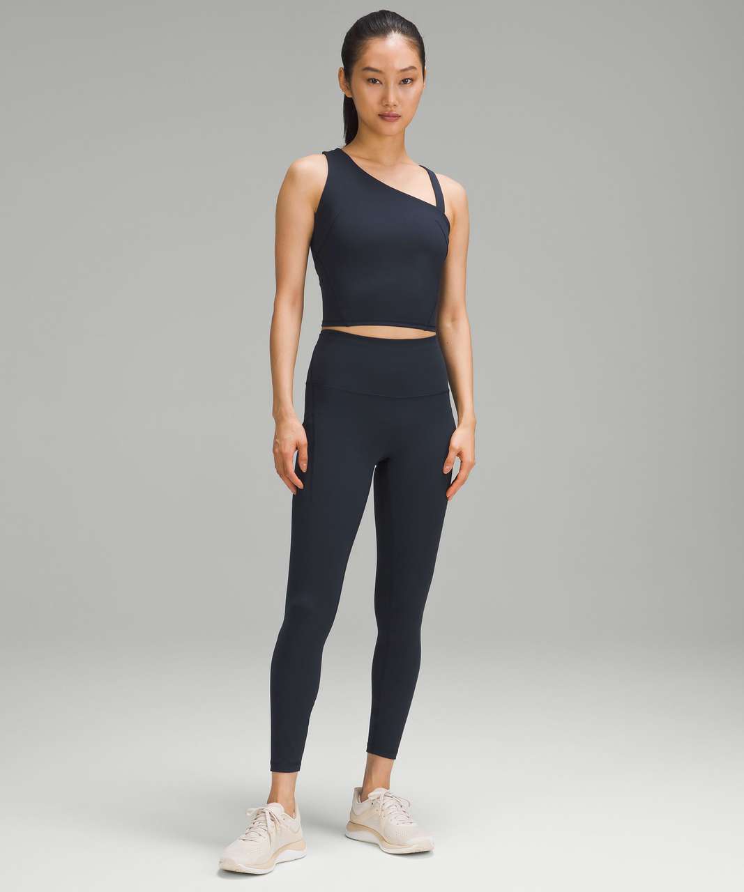 Lululemon Everlux Asymmetrical Tennis Tank Top - True Navy