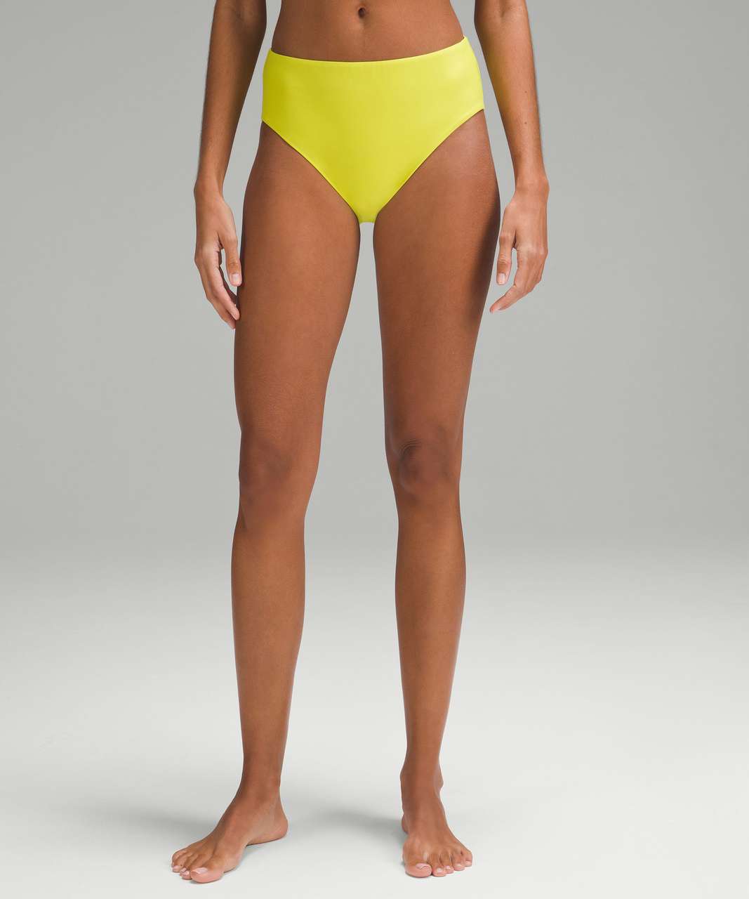 Lululemon Waterside Super-High-Rise High-Leg Swim Bottom - Yellow Serpentine