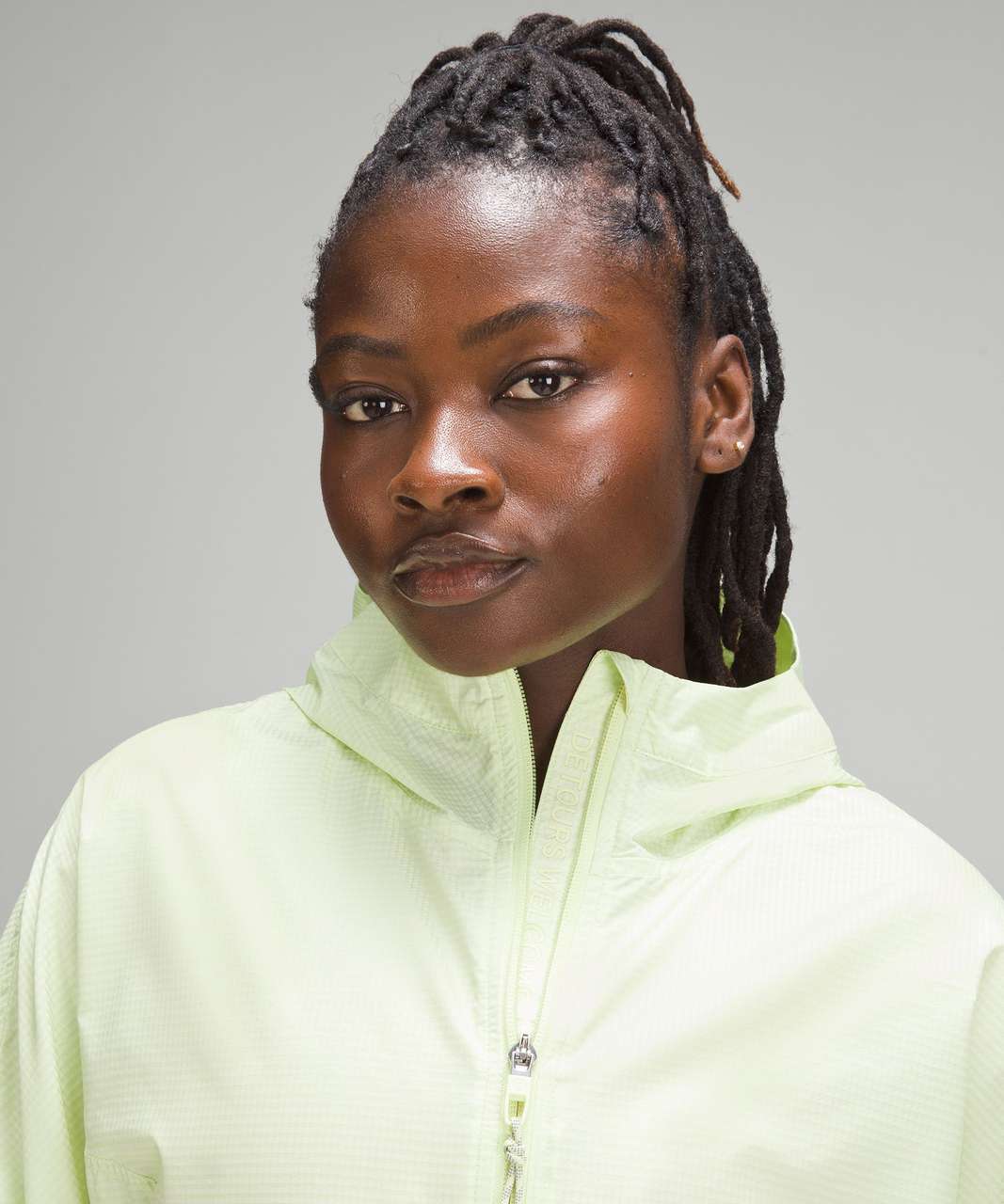 Lululemon Cinch-Back Half-Zip Hiking Pullover - Fluro Lime / Elixir