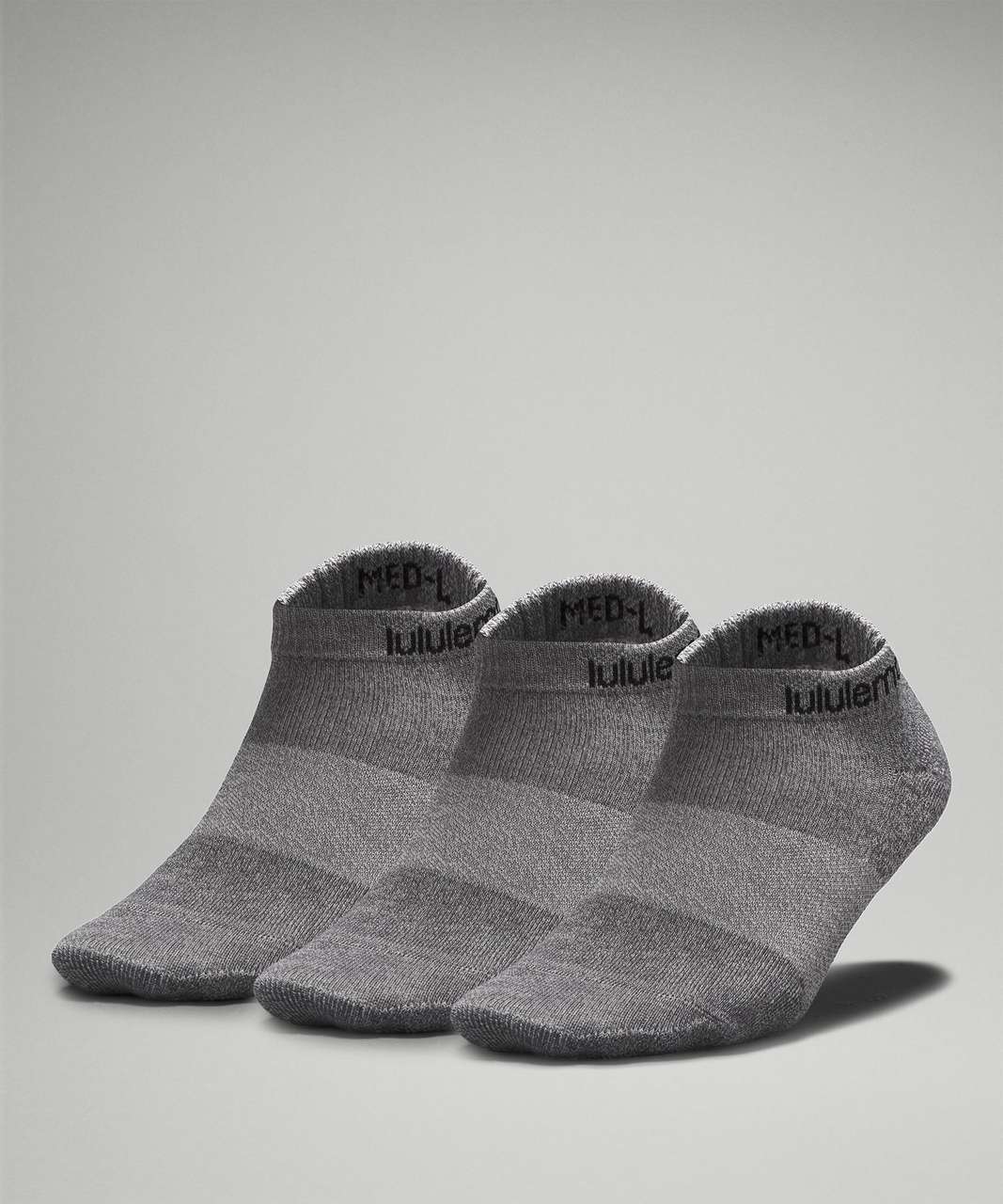 Lululemon Womens Daily Stride Comfort Ankle Sock *3 Pack - Heather Grey