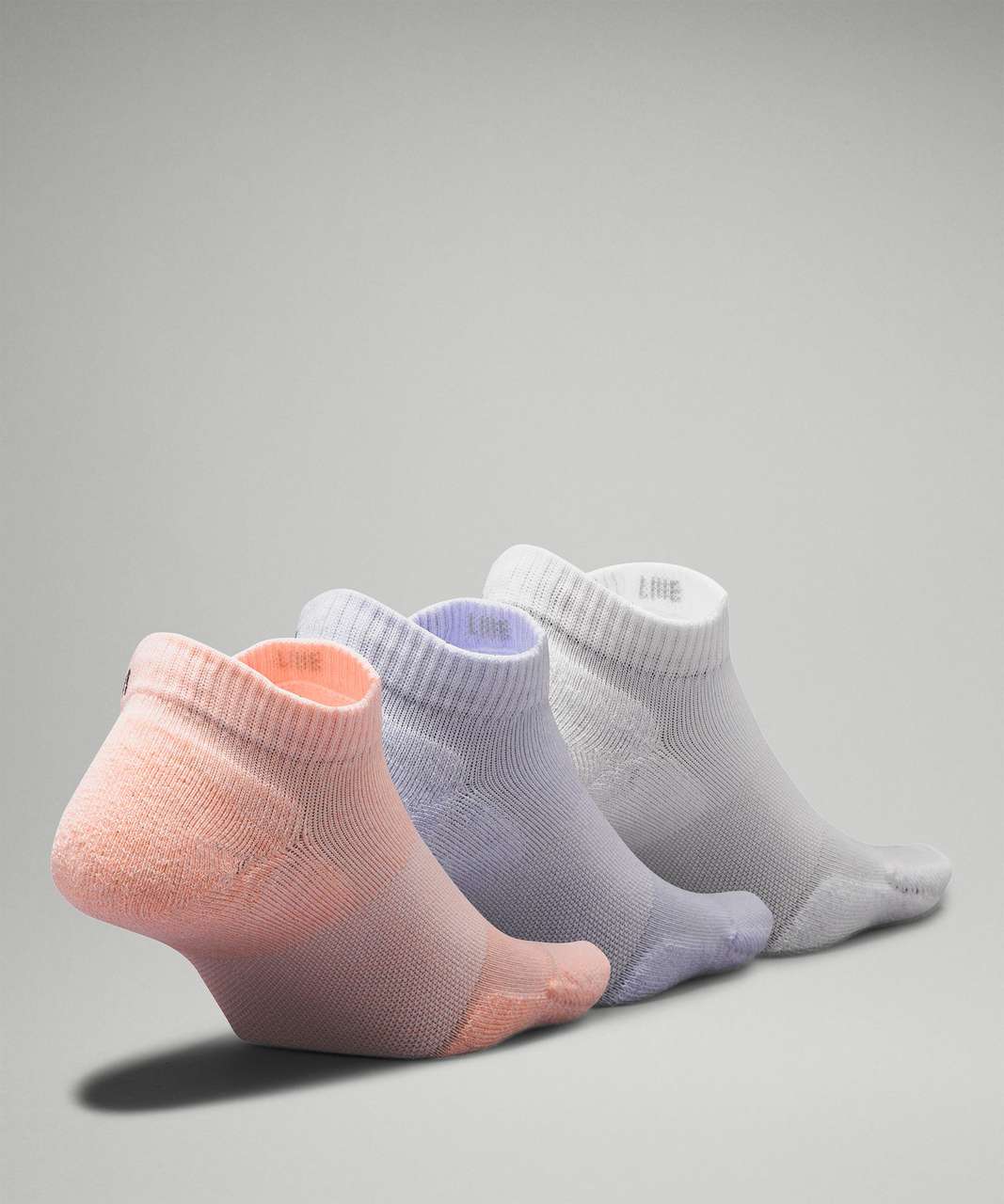 Lululemon Womens Daily Stride Comfort Ankle Sock *3 Pack - Dew Pink / Pastel Blue / White