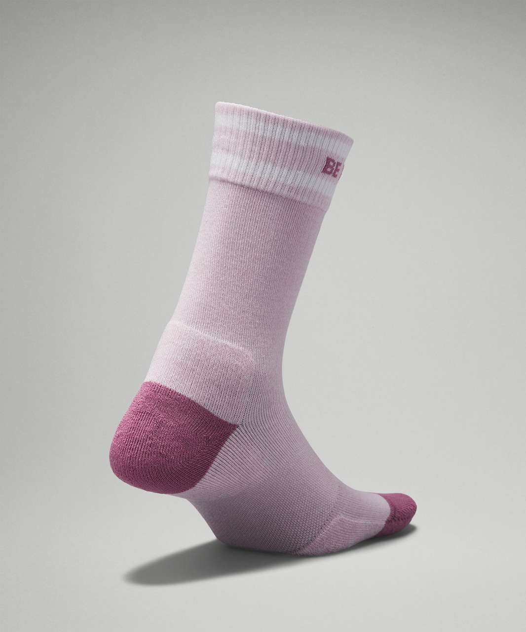 Lululemon Womens Daily Stride Comfort Crew Sock - Pink Peony / Velvet Dust