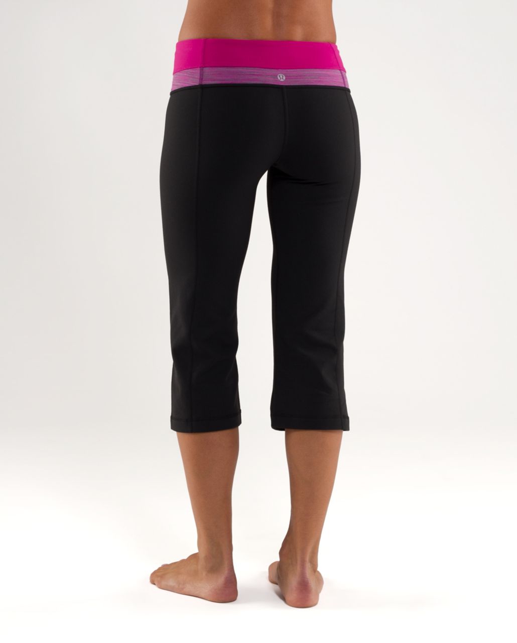 Lululemon Groove Crop - Black /  Raspberry /  Dew Berry Space Dye