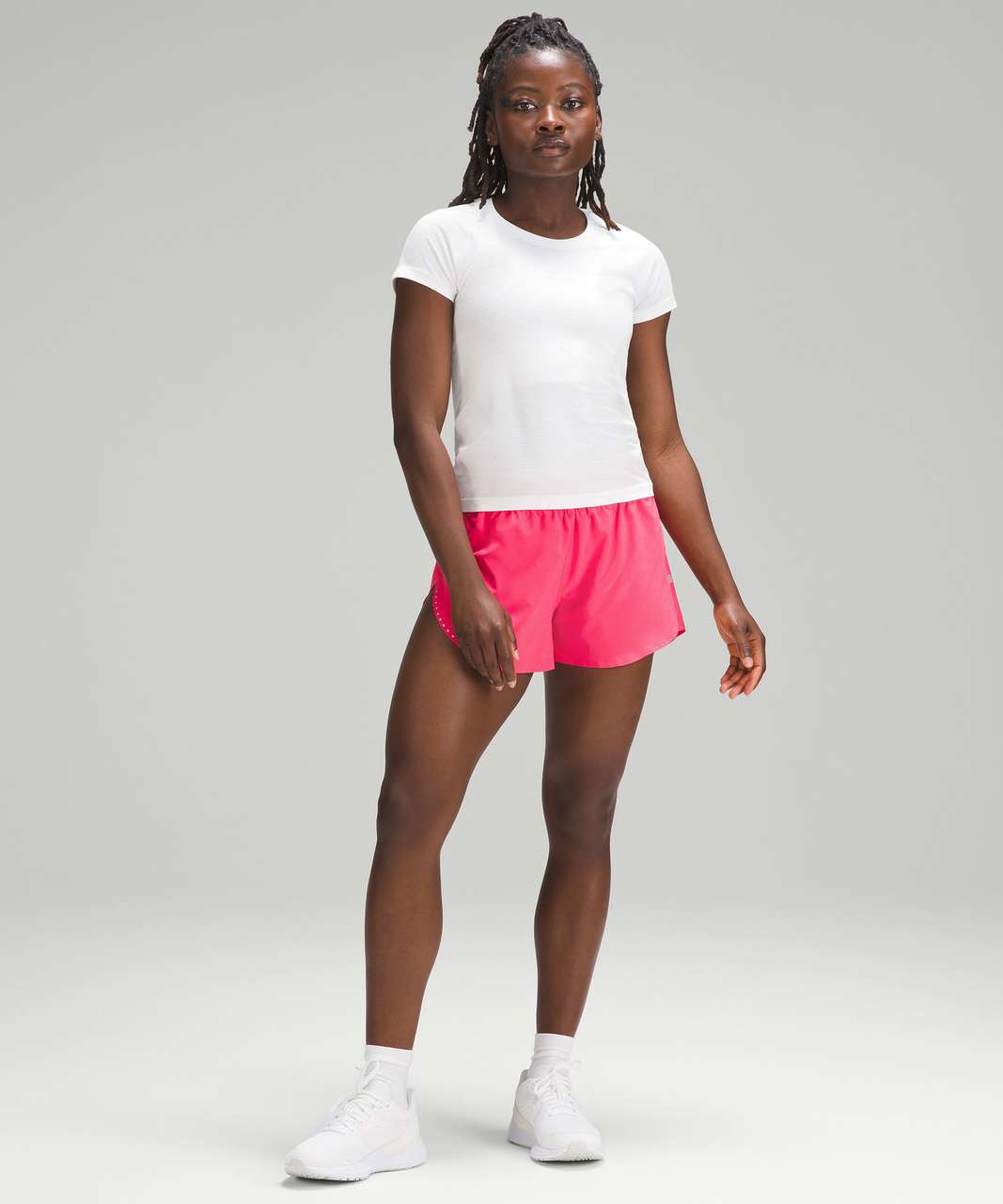 Lululemon Fast and Free Reflective High-Rise Classic-Fit Short 3" - Lip Gloss