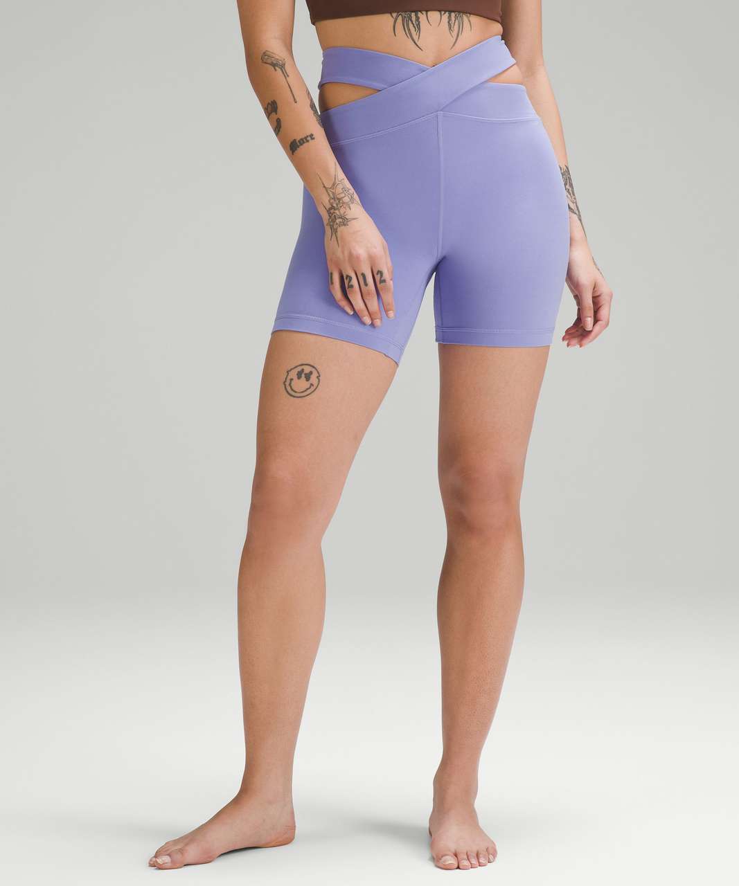 Lululemon Align Cut-Out High-Rise Short 6 - Dark Lavender - lulu fanatics