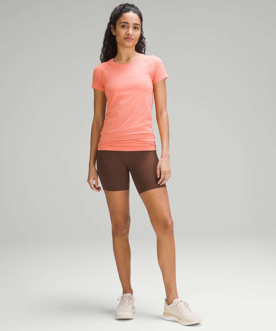 Lululemon Swiftly Tech Short Sleeve Shirt 2.0 - Sunny Coral / Sunny Coral