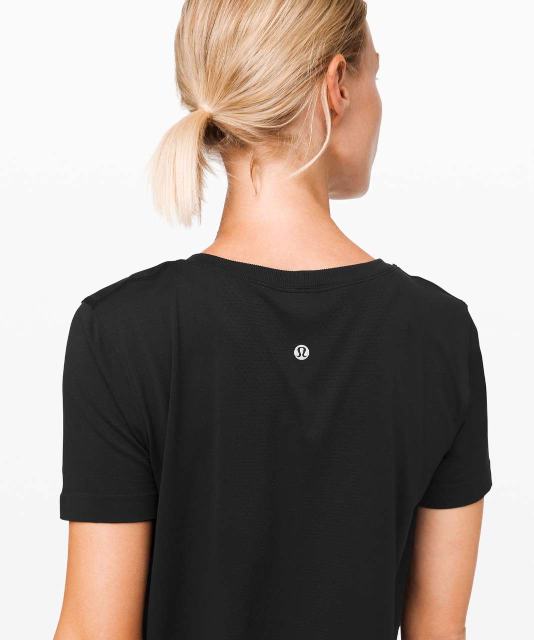 Lululemon Swiftly Relaxed-Fit Short Sleeve T-Shirt - Black / Black - lulu  fanatics