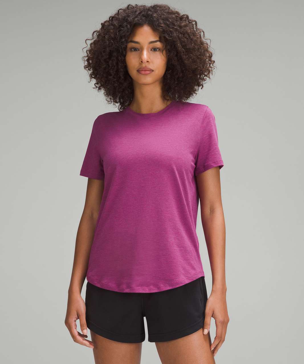 Lululemon Love Crewneck T-Shirt - Heathered Magenta Purple