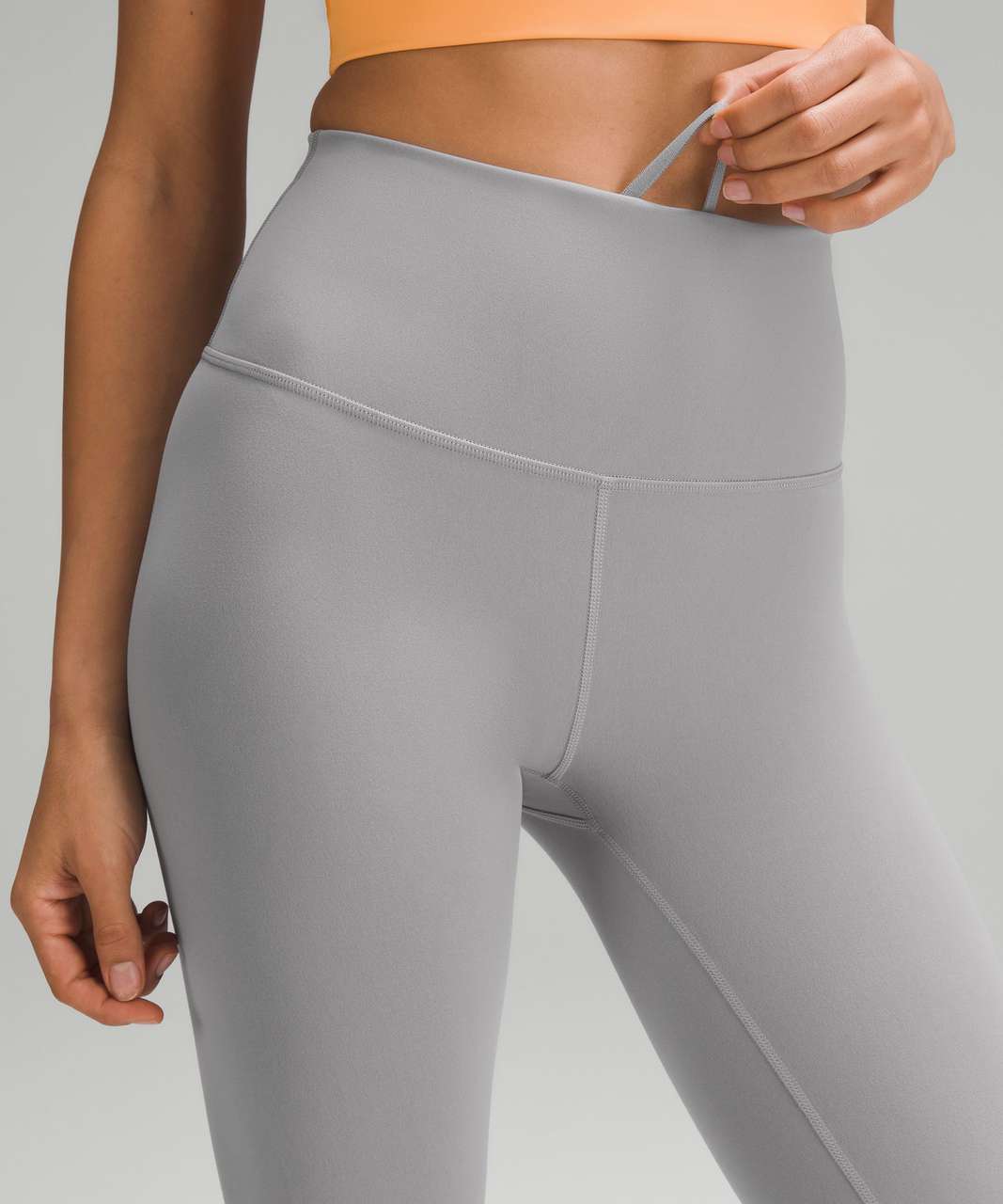 Lululemon Wunder Train High-Rise Crop 23 - Rhino Grey - lulu fanatics