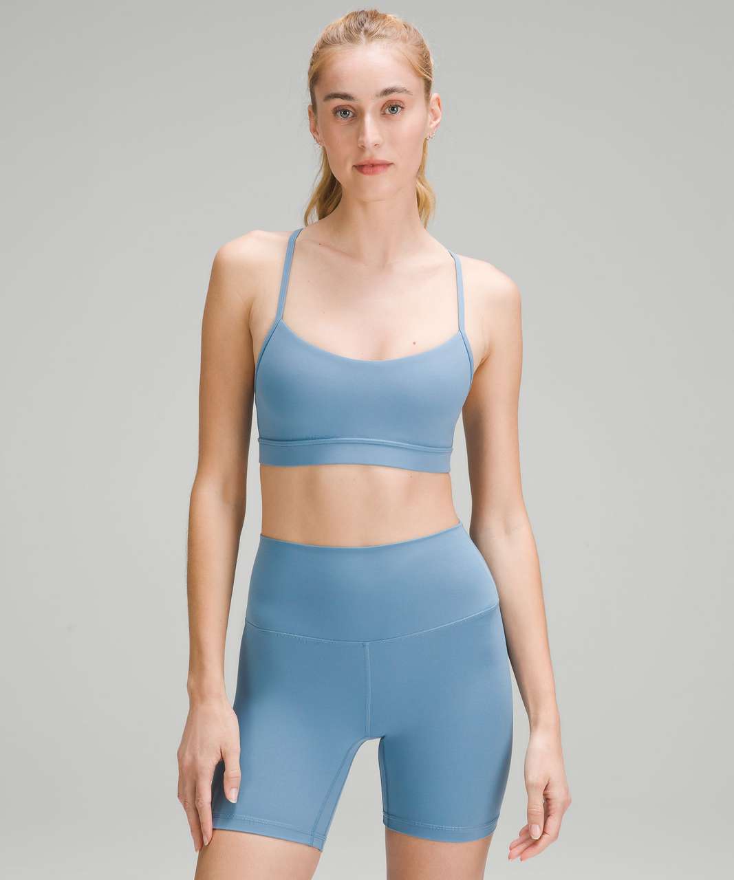 Lululemon Flow Y Bra Nulu *Light Support, A-C Cups - Utility Blue - lulu  fanatics