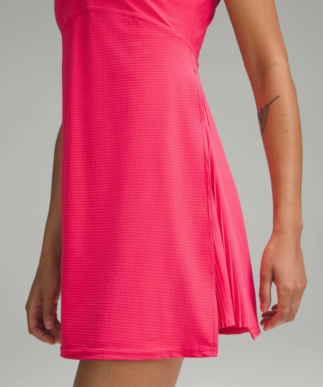 Lululemon Grid-Texture Sleeveless Tennis Dress - Lip Gloss