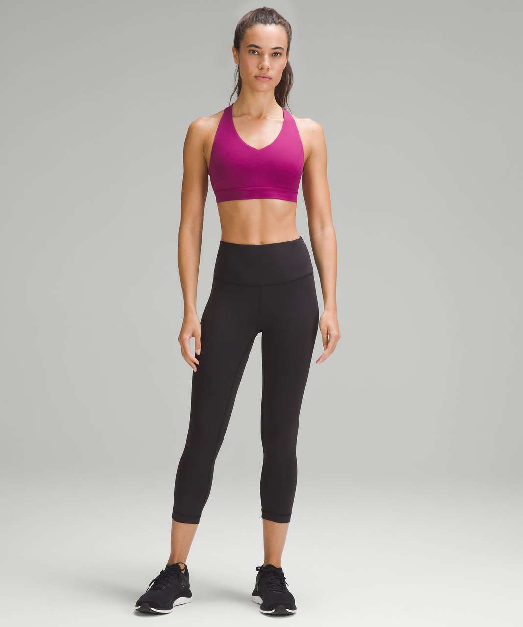 Lululemon Mesh Racerback Yoga Fitness Gym snap front Sports Bra