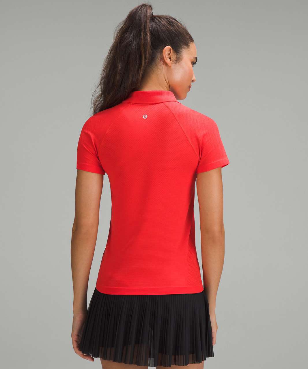 New Lululemon Swiftly Tech Relaxed-Fit Polo Shirt Hot heat red glow