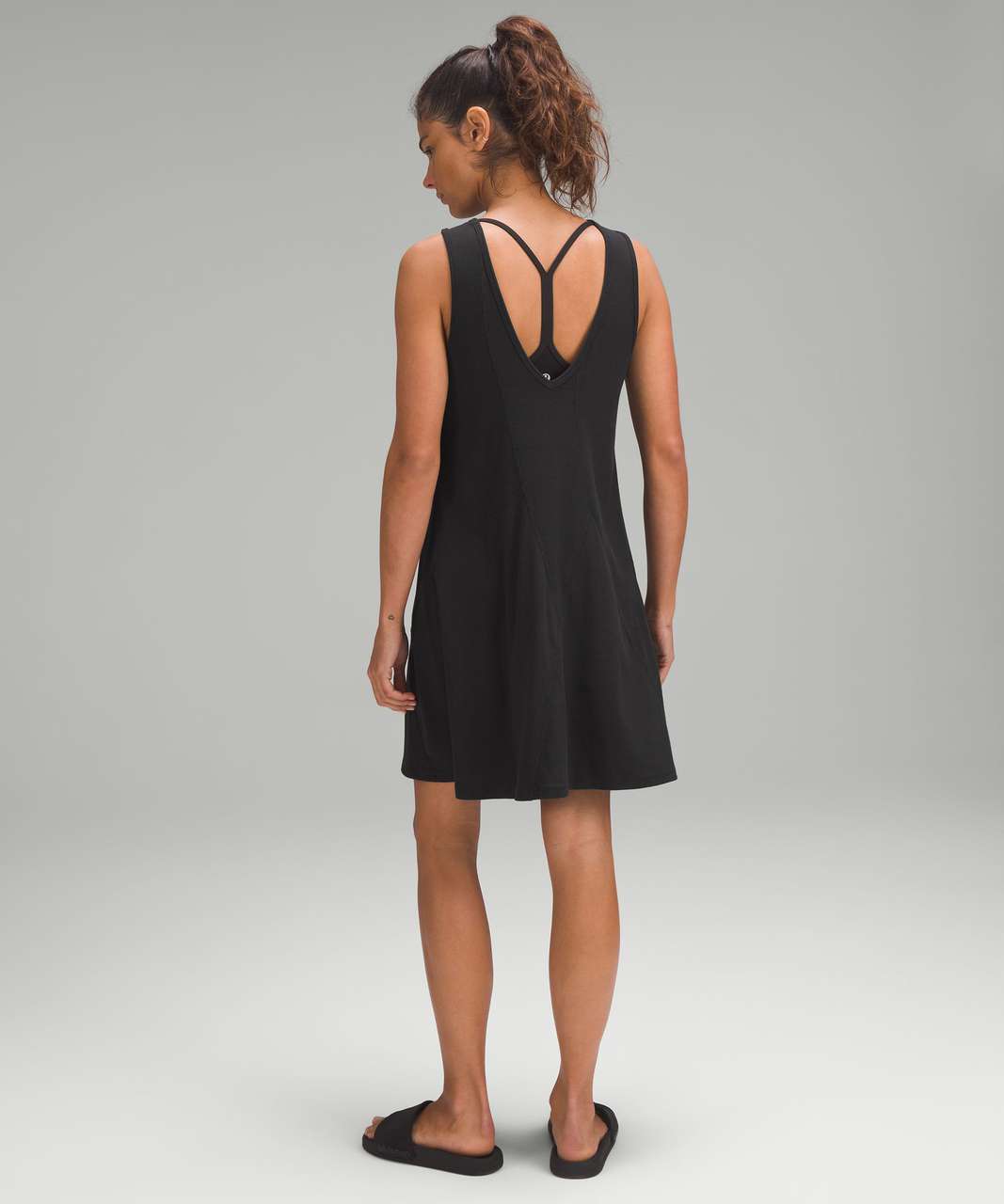 Lululemon Ribbed Modal-Cotton Dress - Black - lulu fanatics