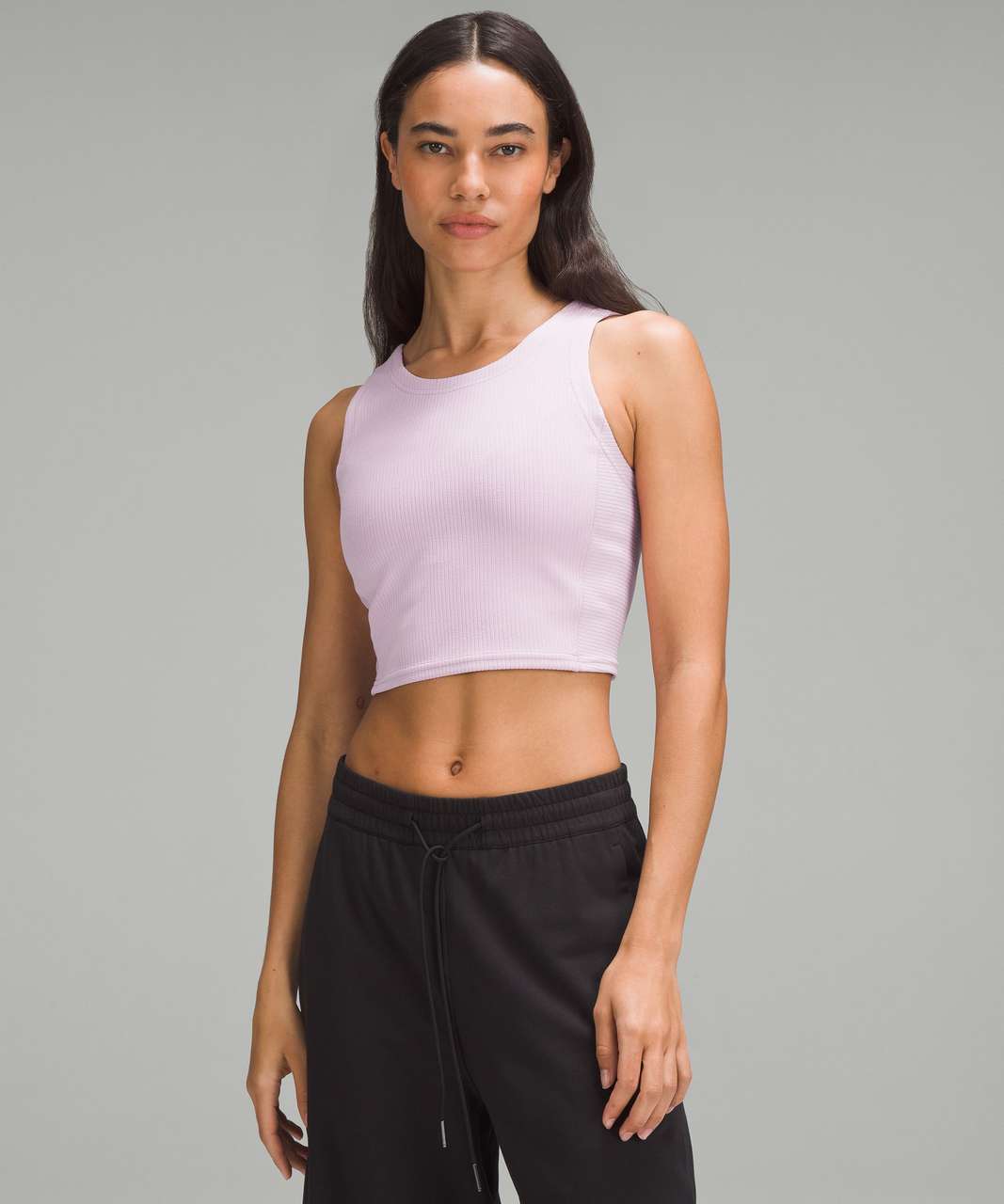 Lululemon Ribbed Softstreme Cropped Tank Top - Pink Peony