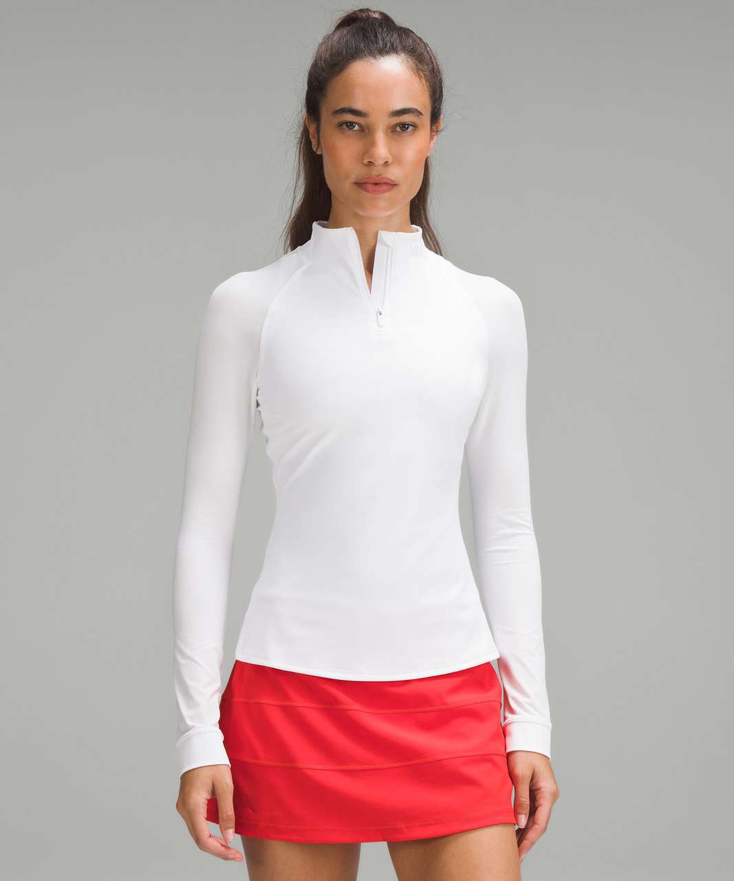 Lululemon Nulux Half-Zip Golf Long-Sleeve Shirt - White