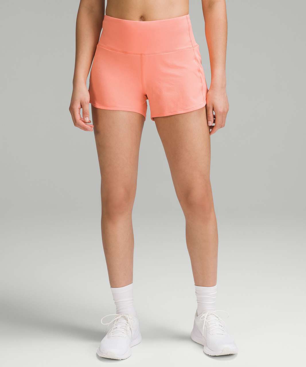 Lululemon Speed Up High-Rise Lined Short 4" - Sunny Coral