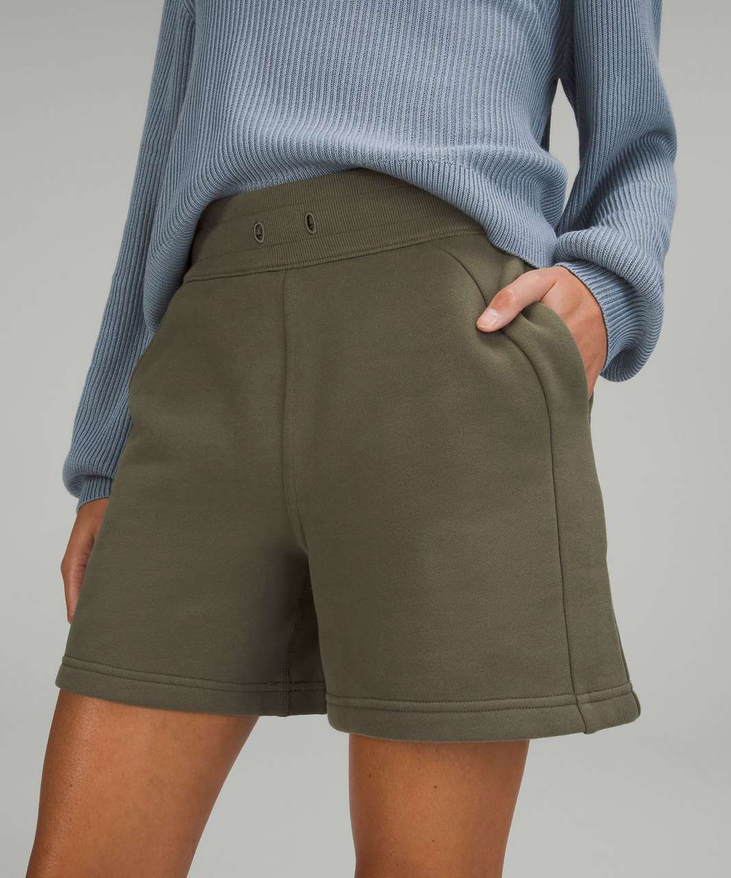 Lululemon Scuba High-Rise Short 5 - Army Green - lulu fanatics