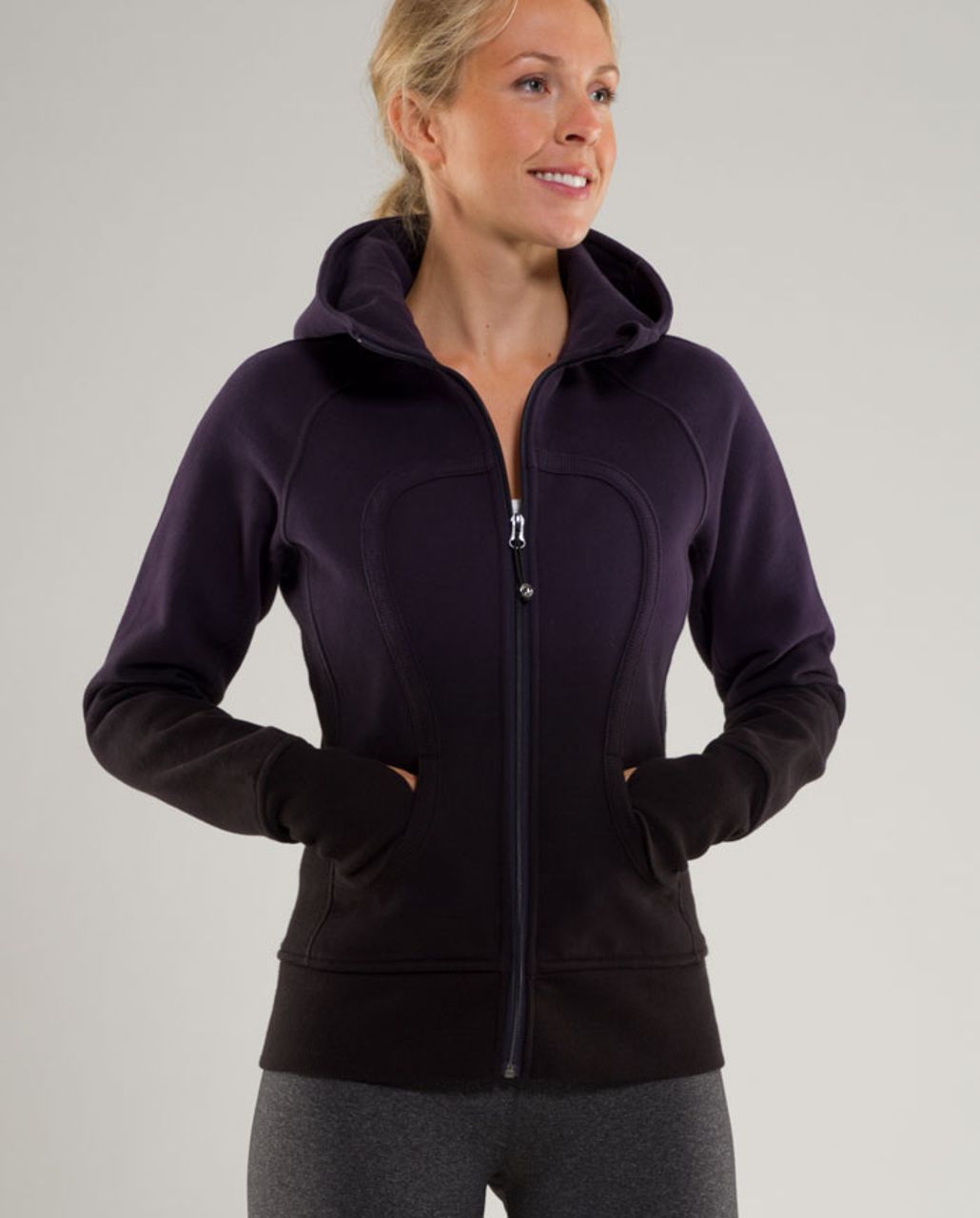 Lululemon Scuba Hoodie 6 Dip Dye Purple /Black “Love Every Moment