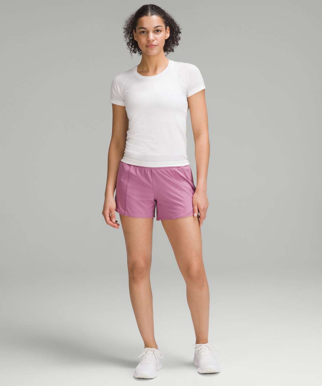 Lululemon Hotty Hot High-Rise Lined Short 4" - Velvet Dust