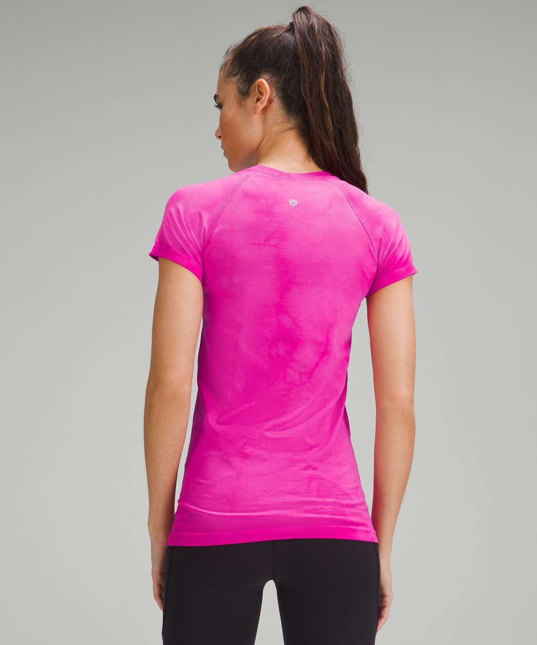 Lululemon Swiftly Tech Short-Sleeve Shirt 2.0 - Marble Dye Sonic Pink - lulu  fanatics